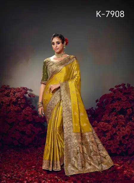 Keshva Silk By Kira Pure Satin Fabric Designer Embroidered Saree